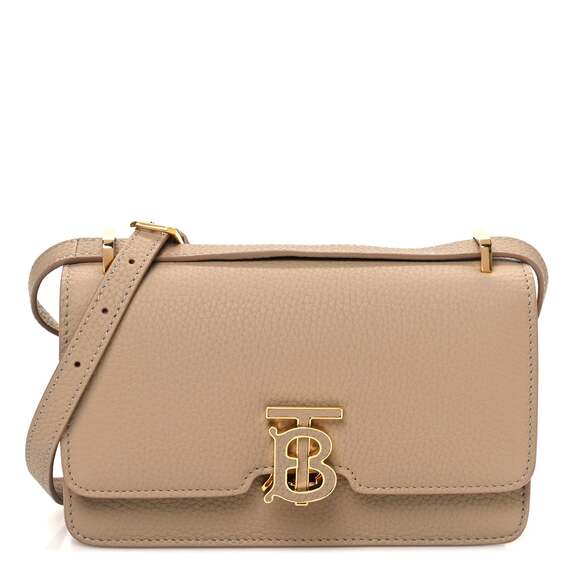Grainy Calfskin Small Tb Bag Rose Beige #195257B85B - Picture 1 of 11